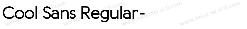 Cool Sans Regular字体转换